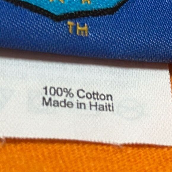 Justice League Aquaman Fruit of the Loom Tag Tee T-shirt Orange Size Large - Picture 5 of 7